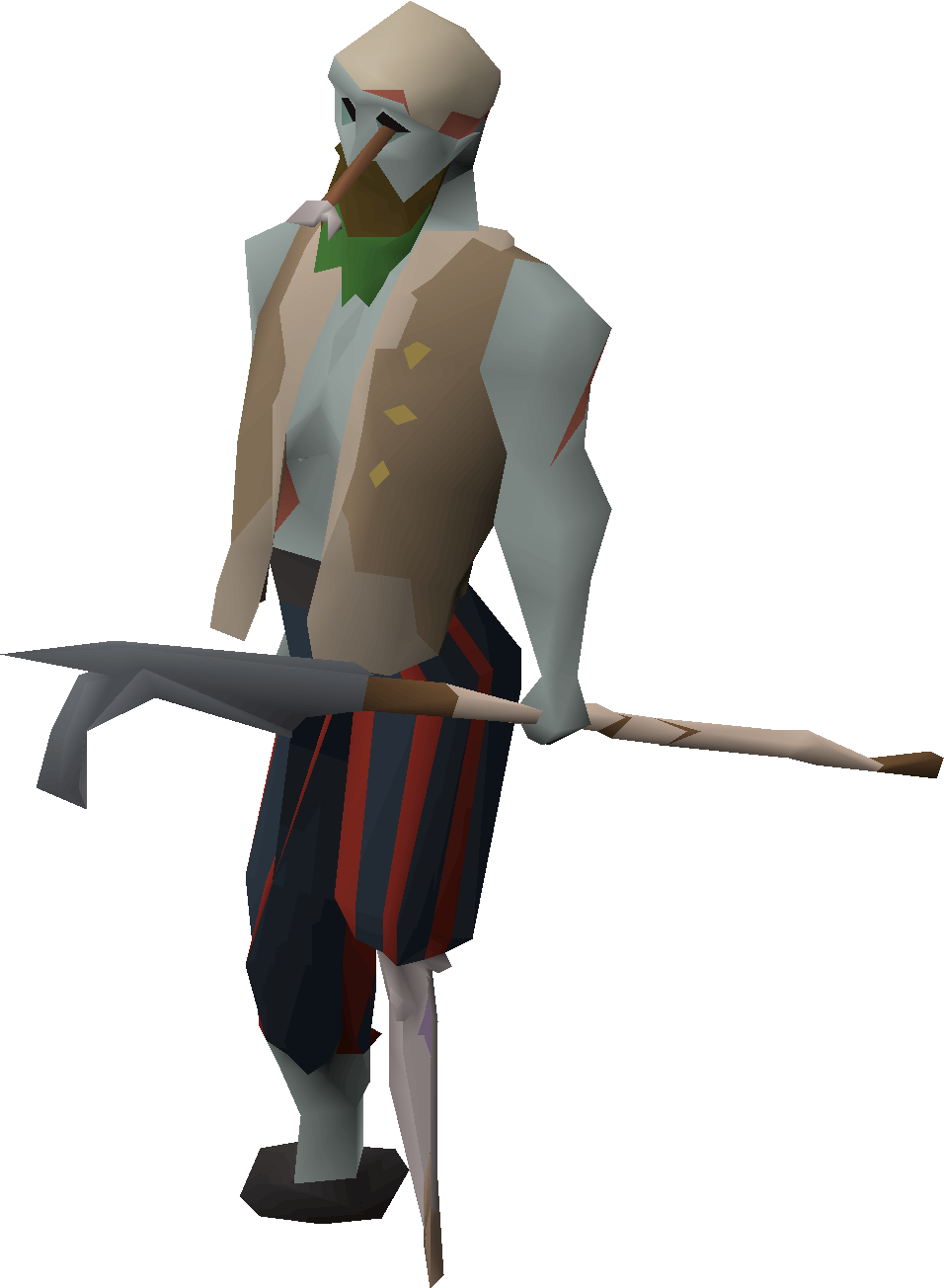 Zombie pirate in-game NPC model